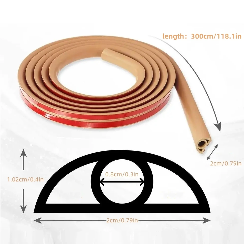 Self-Adhesive PVC Floor Cord Cover – Wire Slot Duct Protector (1 Meter, 3 Colors)