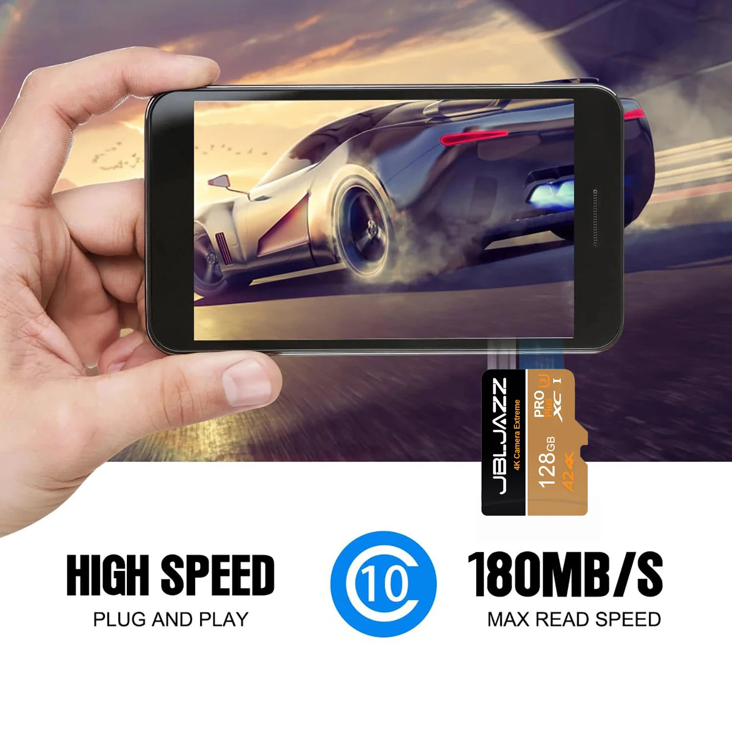 오리지널 마이크로 SD 카드 128GB 64GB A2 클래스 10 TF 플래시 메모리 카드 PC/데스크탑/맥/카메라용 UHS-1 플래시 카드