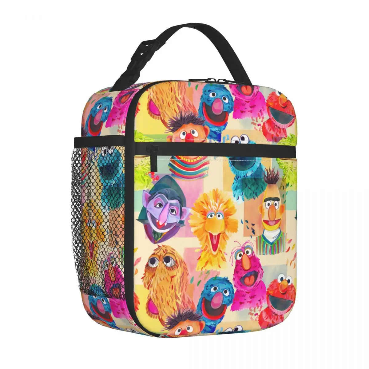Sesamed Streeted Characters Insulated Lunch Bags Thermal Meal Container Portable Tote Lunch Box Food Handbags School Outdoor