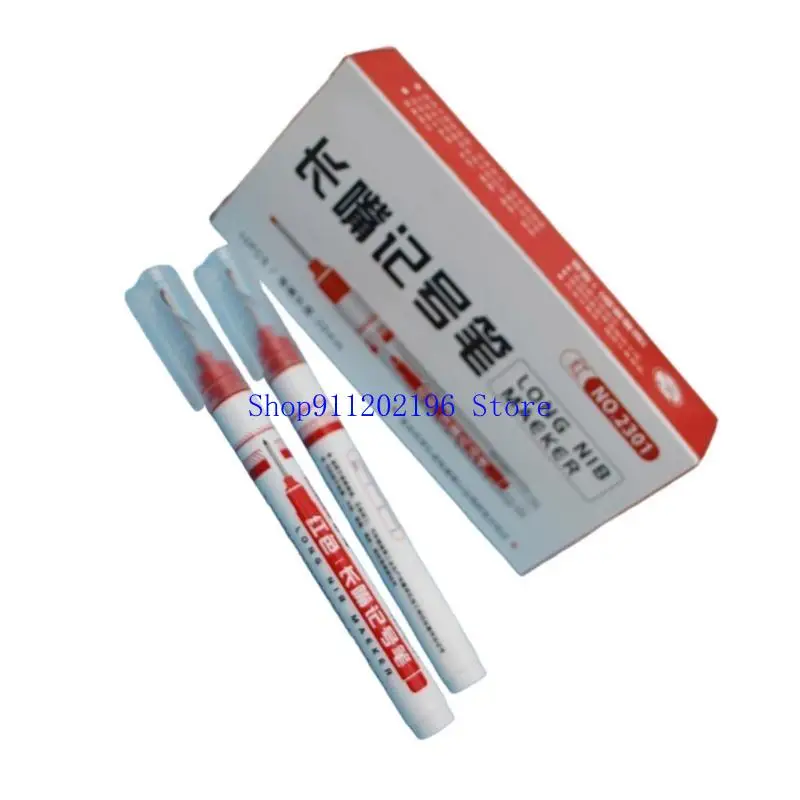 P82A 10Pcs 20mm 긴 팁 목수 마커 깊은 구멍 마커 깊은 구멍 마커 펜