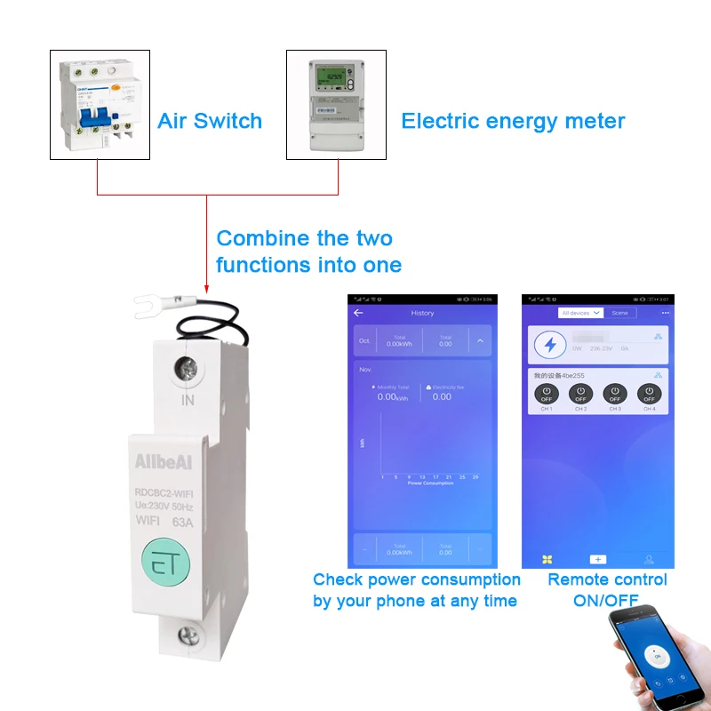 do trilho din medidor kwh wattmeter 110v 220v 02
