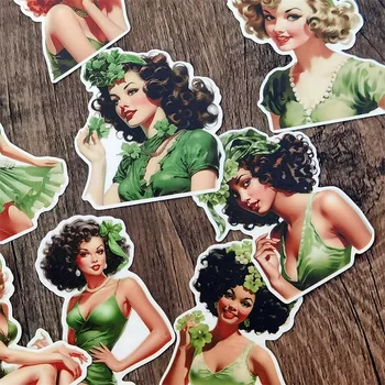15 pezzi di adesivi per ragazza retrò carina personaggi adorabili adesivi per telefono confezione di cartoni animati per piccoli notebook materiale di cancelleria impermeabile