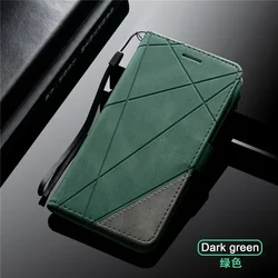 Custodia in pelle flip wallet di lusso per Poco C75 - Cover per telefono premium e organizzatore
