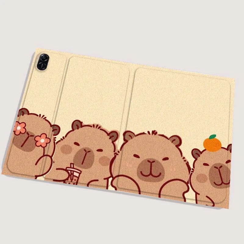 Capybara Cartoon Cute Art Tablet Case Cover