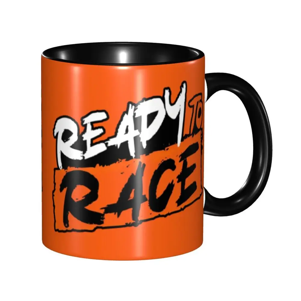 Racing motorcycle ceramic coffee mug