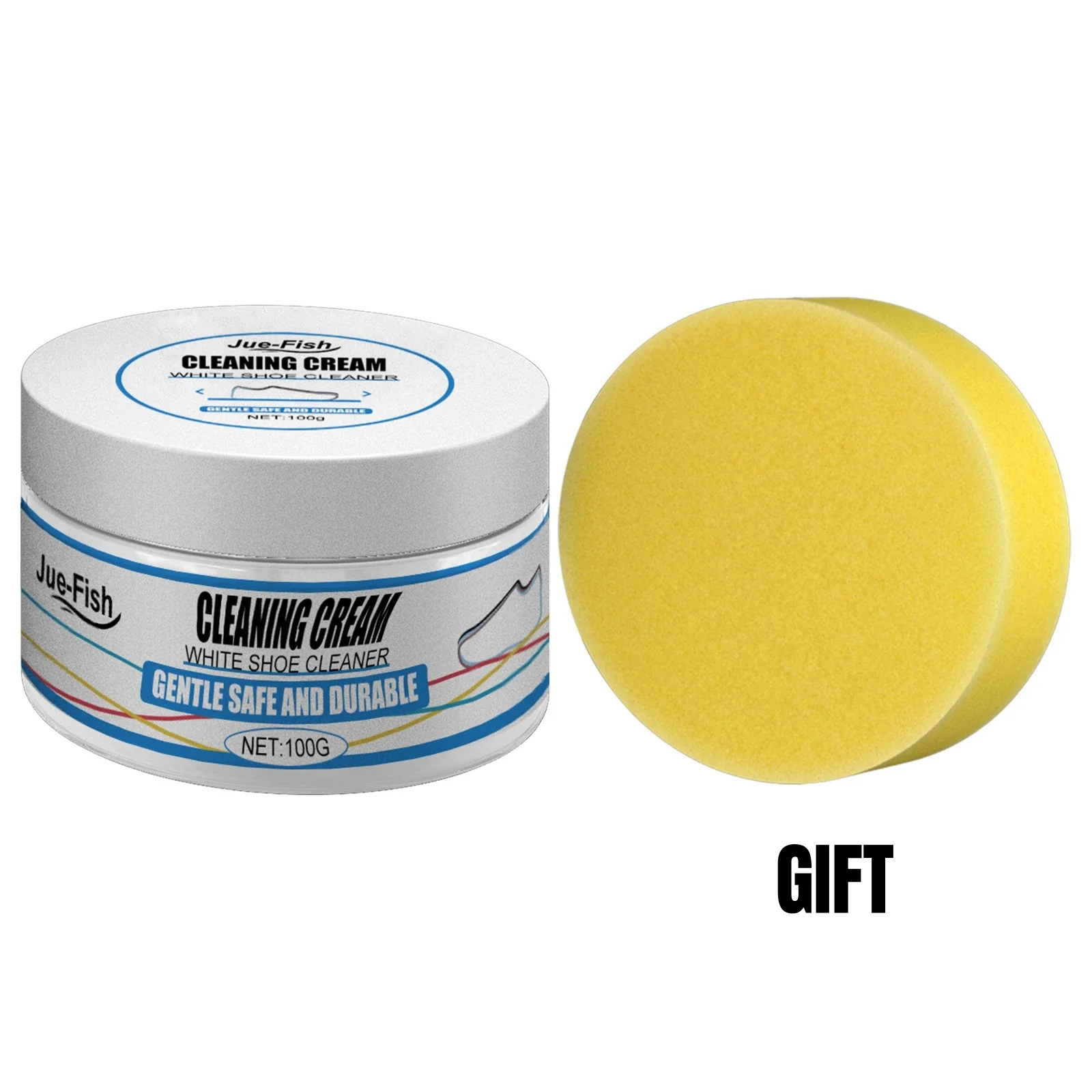 Shoe Cleaning Balm 100g White Shoes Cleaning Cream Multi-functional Pasty Cleaner with Wipe Stains Remover Cleansing Maintenance of Sports Shoes