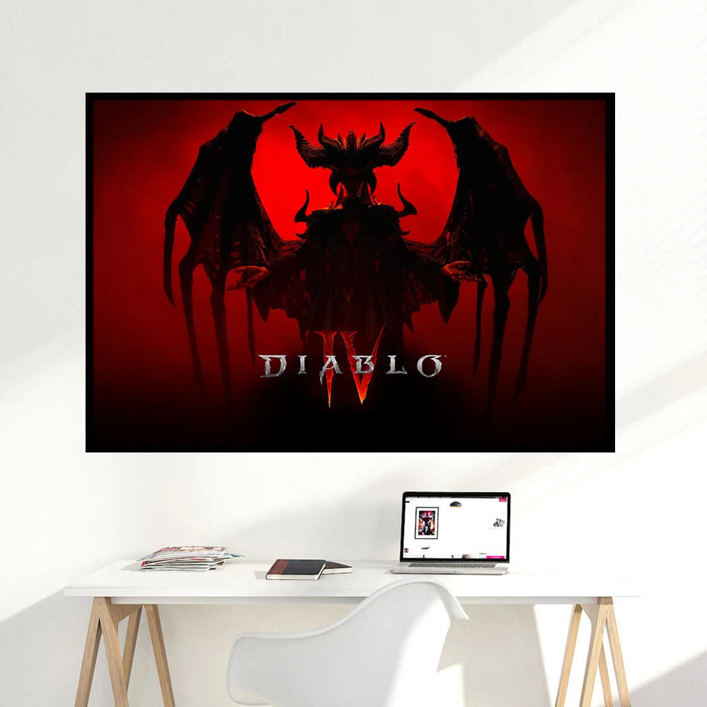Diablo Iv Canvas Poster Lilith Tyrael Hd Large Wall Art Pittura Decorativa Home Bedroom Decor Pittura Dimensioni Personalizzate