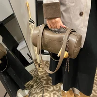 Multifunctional Cylinder Shaped Shoulder Bags For Women 2024 Winter Latest Designer Handbags Luxury Cross Body Bag With Pendant - Image 6