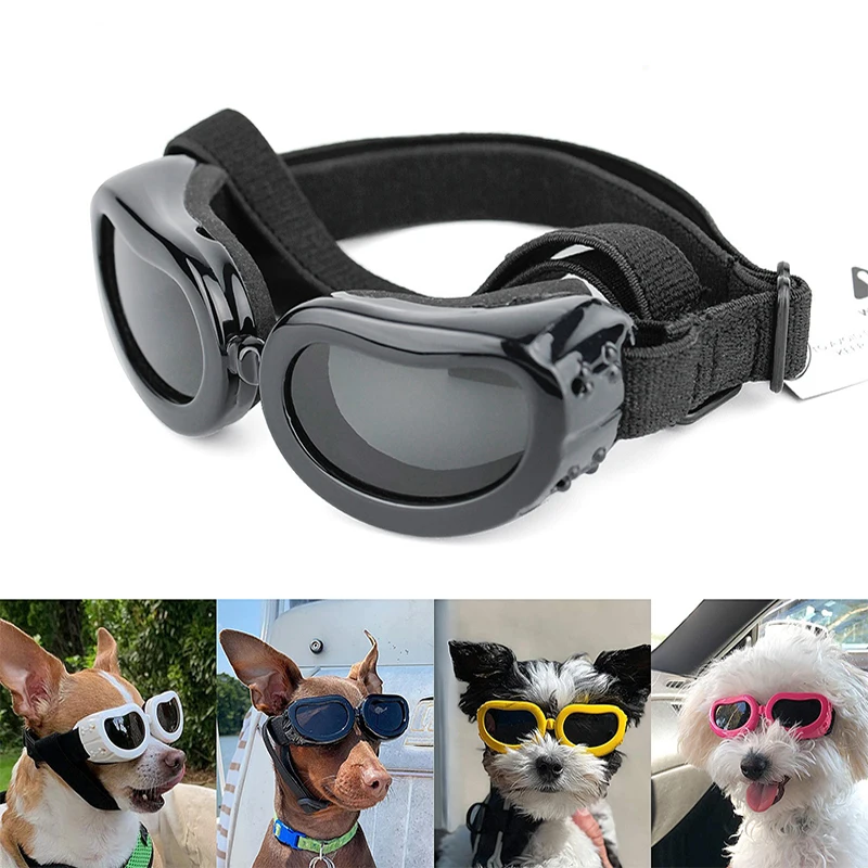 

Enjoying Dog Sunglasses Small Breed Dogs Goggles UV Protection Eye Wear Windproof Anti-Fog Pet Glasses for Doggy