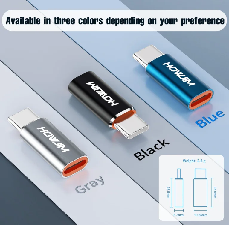 Fast Charging USB-C to Lightning Adapter Pack - 4 Count, 480Mbps Data Transfer, Charger Converter, Note: Not
