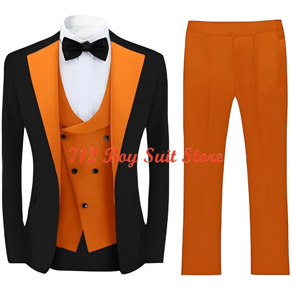 Boys Suit 3 Piece Suit Jacket Pants Vest Formal Wedding Tuxedo Kids Blazer 2-16T Clothes