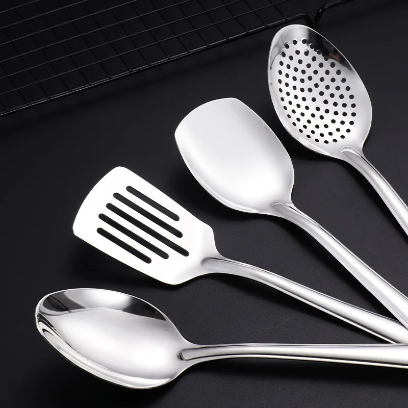 1 Pc Stainless Steel Cutlery Set Serving Shovel Scoop Spoon Colander Meat Fork Home Cookware kitchen gadget sets