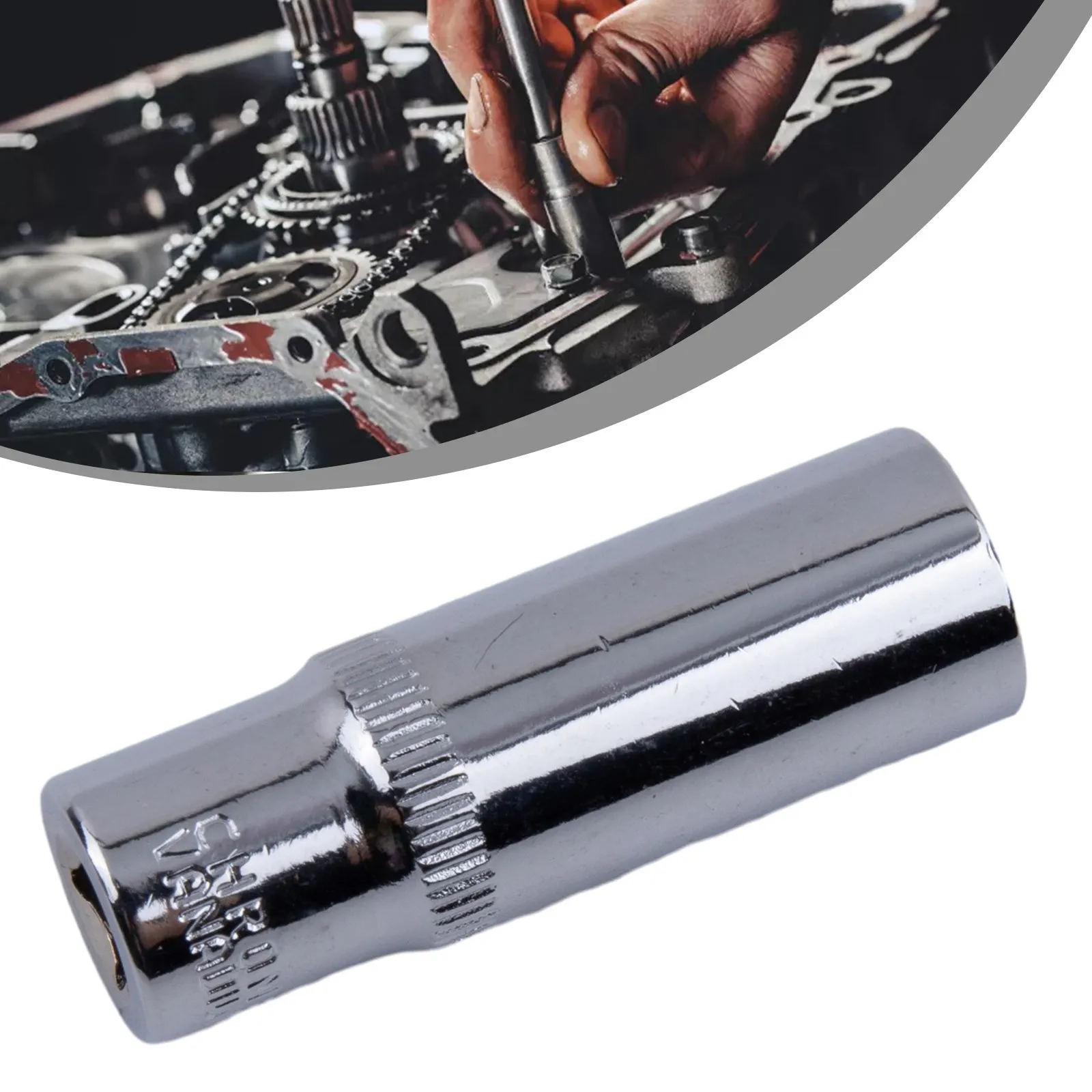 

Chrome Plated Deep Socket With High Hardness Torque Long-Lasting 1/4" Hex Socket Wrench Head Impact Drivers Hand Tool Part