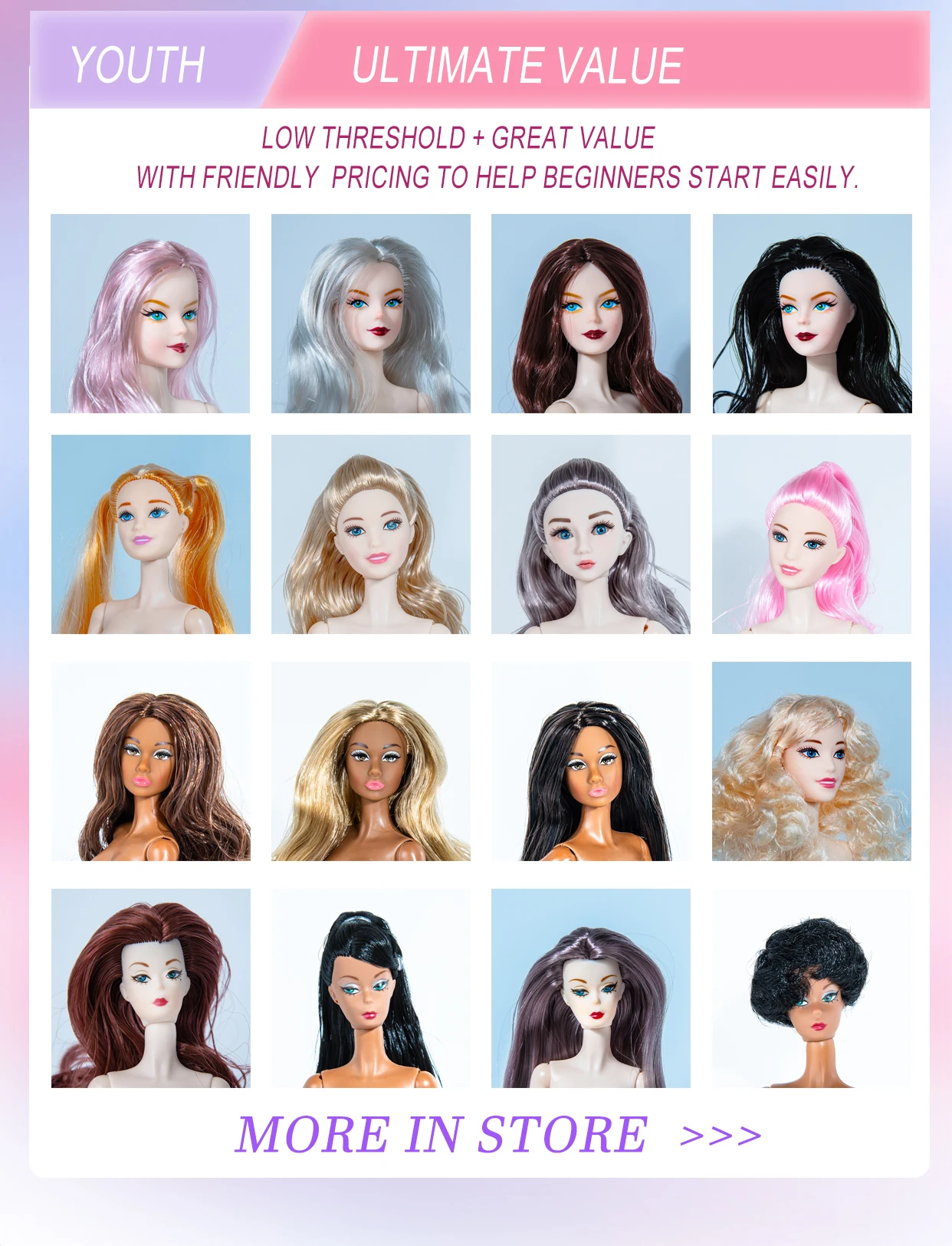 12,6 Zoll 12-Gelenk-BJD im Maßstab 1:6, realistisches wechselbares Make-up, exquisites Modell (keine Kleidung) – Detail 2