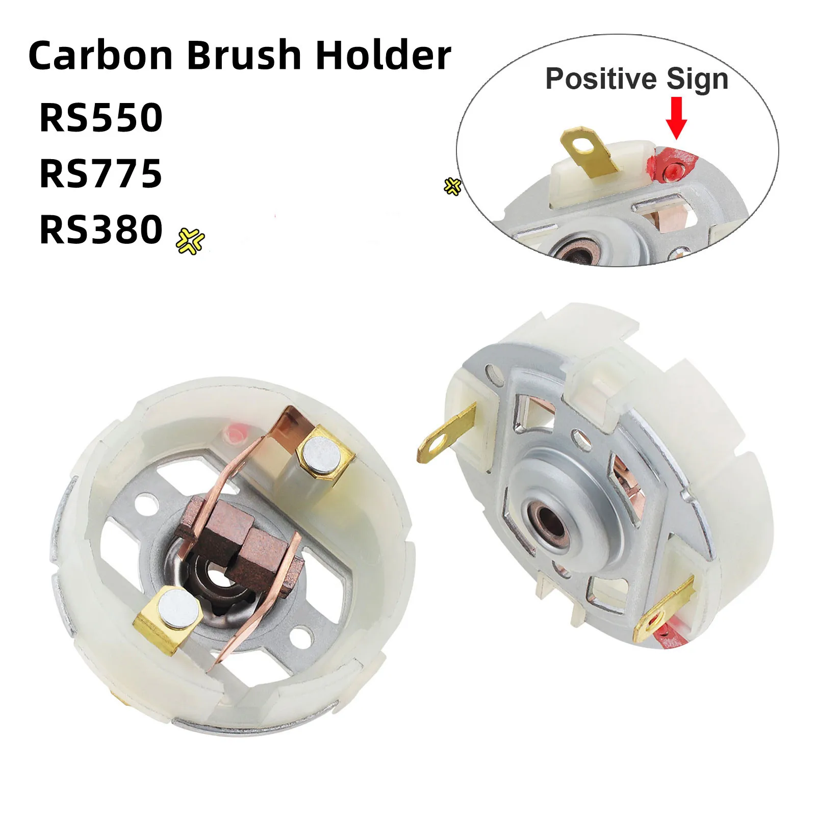 RS550 RS775 R380 DC Motor Carbon Brush Holder 2pcs for Electric Drill Electric Screwdriver Motor Tool Copper Brushes