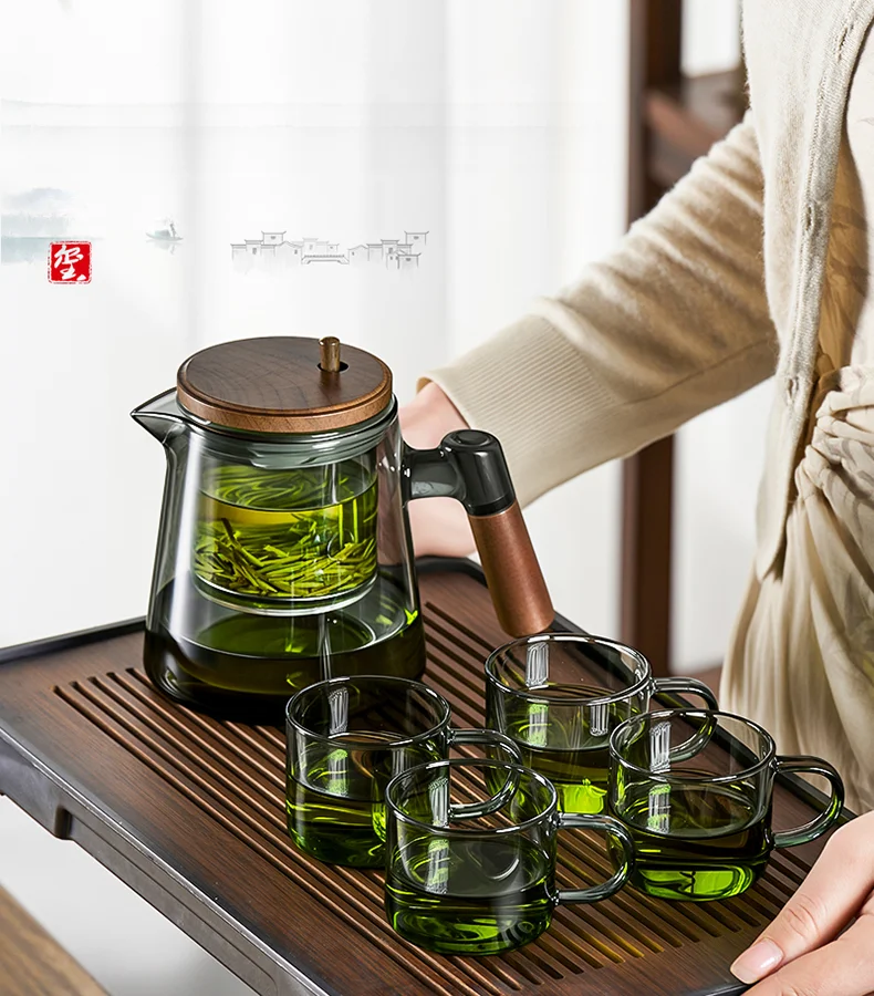 Large Capacity Dividing Teacup with Removable Glass Inner Tank - Tea Ceremony Water Separation Filter