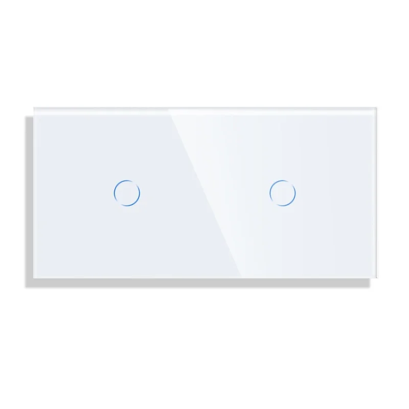Bingoelec Switch Glass Panel Only 158mm 2/4/6Gang Pearl White Black Gloden For Wall Switch Function Part DIY with Metal Frame switch glass panel