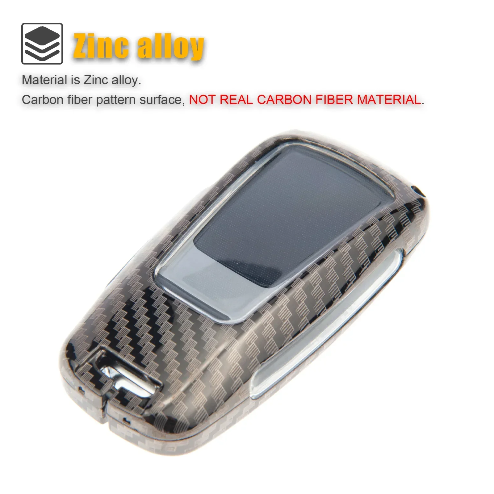 금속 탄소 섬유 자동차 스마트 키 포브 체인 케이스 커버, 아우디 A4 allroad S4 B9 A5 S5 Q5 Q7 TT SQ5 스포츠백용
