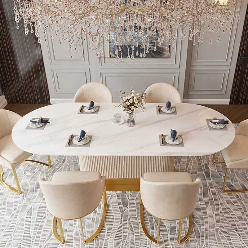 Extendable Oval Marble Table 2