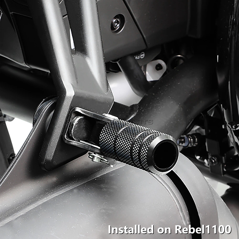 Gerändelte Fußrasten für Honda Rebel 500 Rebel 1100 Rebel 300 Rebel CMX 250 300 500 1100 hintere Beifahrerfußrasten Pedale CL 250 300 500 – Detail 9