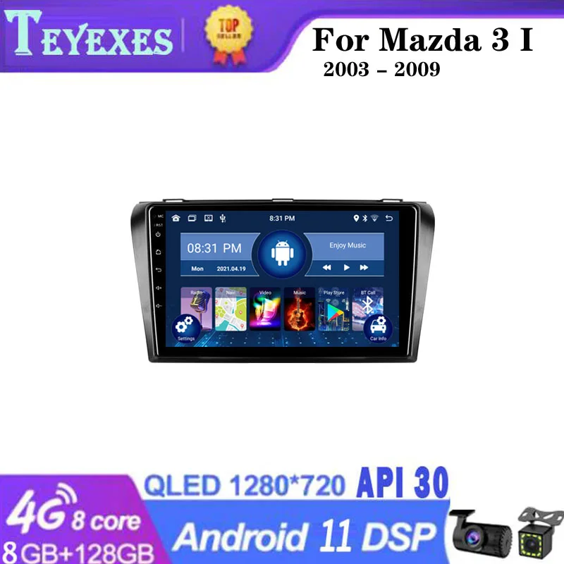 

TEYEXES Carradio For Mazda 3 I For Mazda3 BK 2003 - 2009 Car Radio Stereo Multimedia Video Player Navigation GPS Android 11 2Din