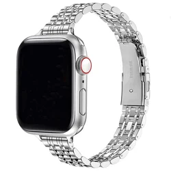 Premium Stainless Steel Watch Band Bracelet - Sleek Metal Strap Accessory - 38 40 41mm  S10 - 42MM (Silver)