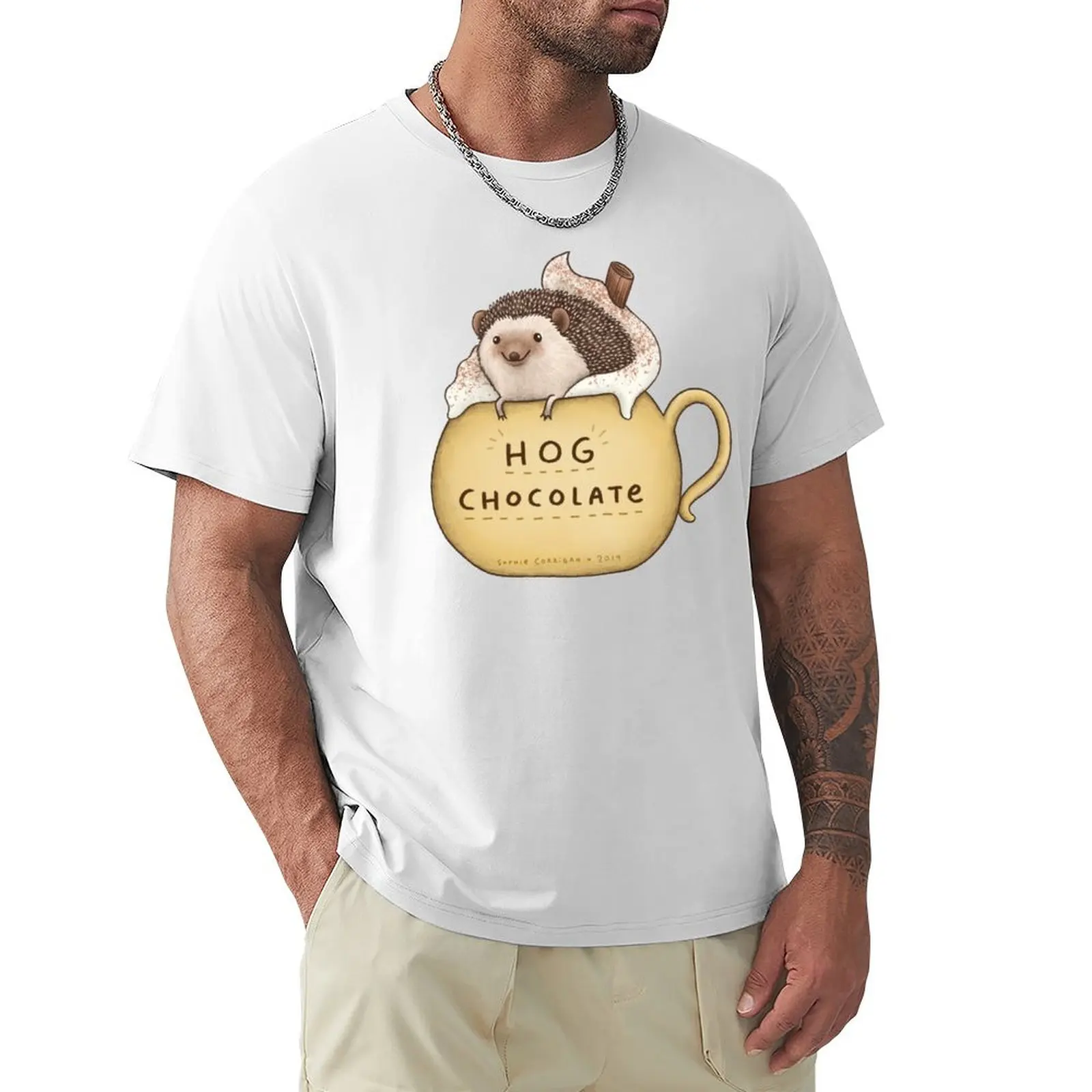 

Hog Chocolate T-shirt customs design your own Short sleeve tee mens t shirt
