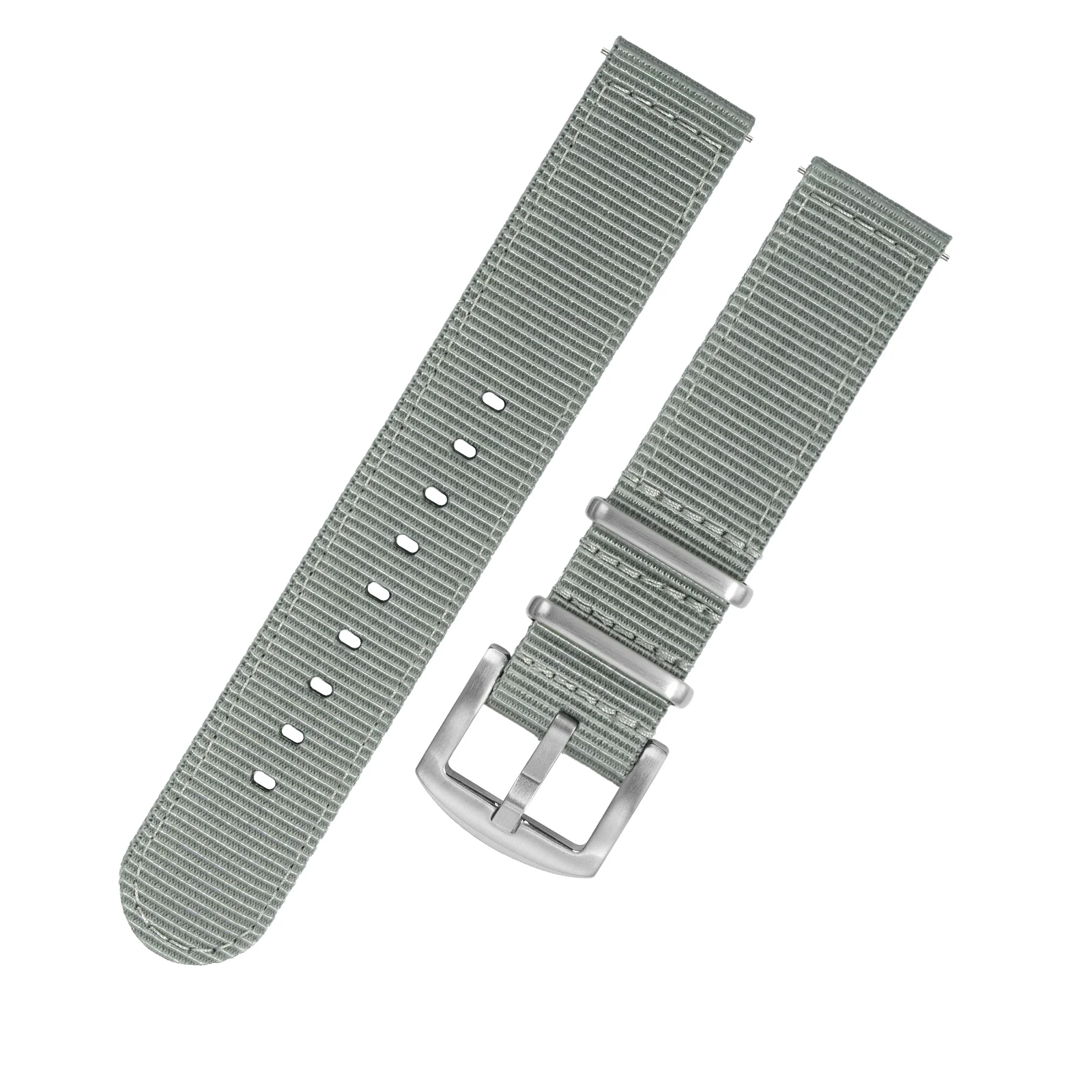 IBENIFIT Classic Nylon Watch Strap with Silver Buckle – Durable Fabric Wristband Replacement
