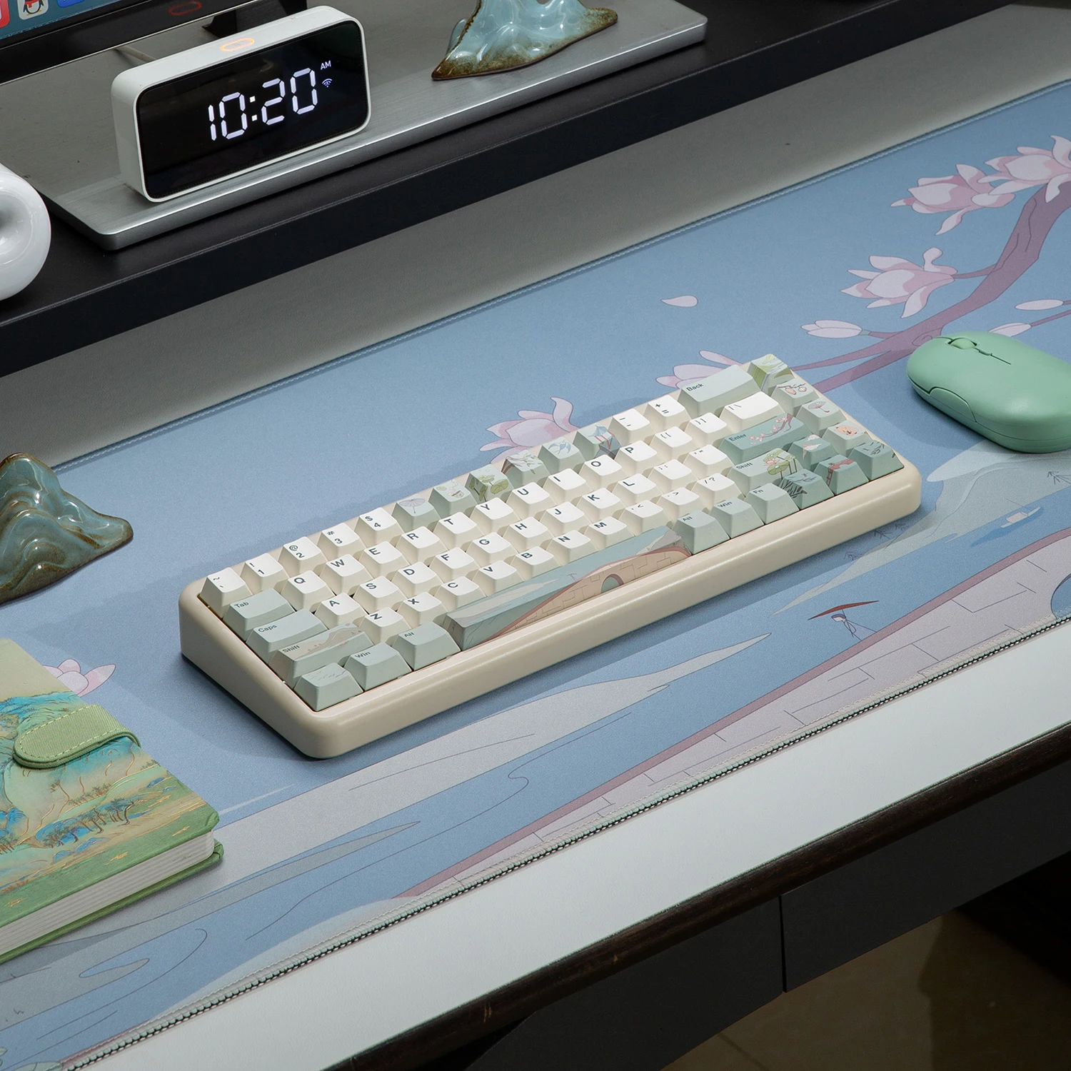 Yunzii-spring Tea 145 Full-key Dye Sub Pbt Custom Keycap Key-puller para Cherry Gateron mx Switch Teclado Mecânico Gaming - Imagem 5