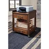 Baldridge Rustic Industrial Office Printer Stand with Storage 3
