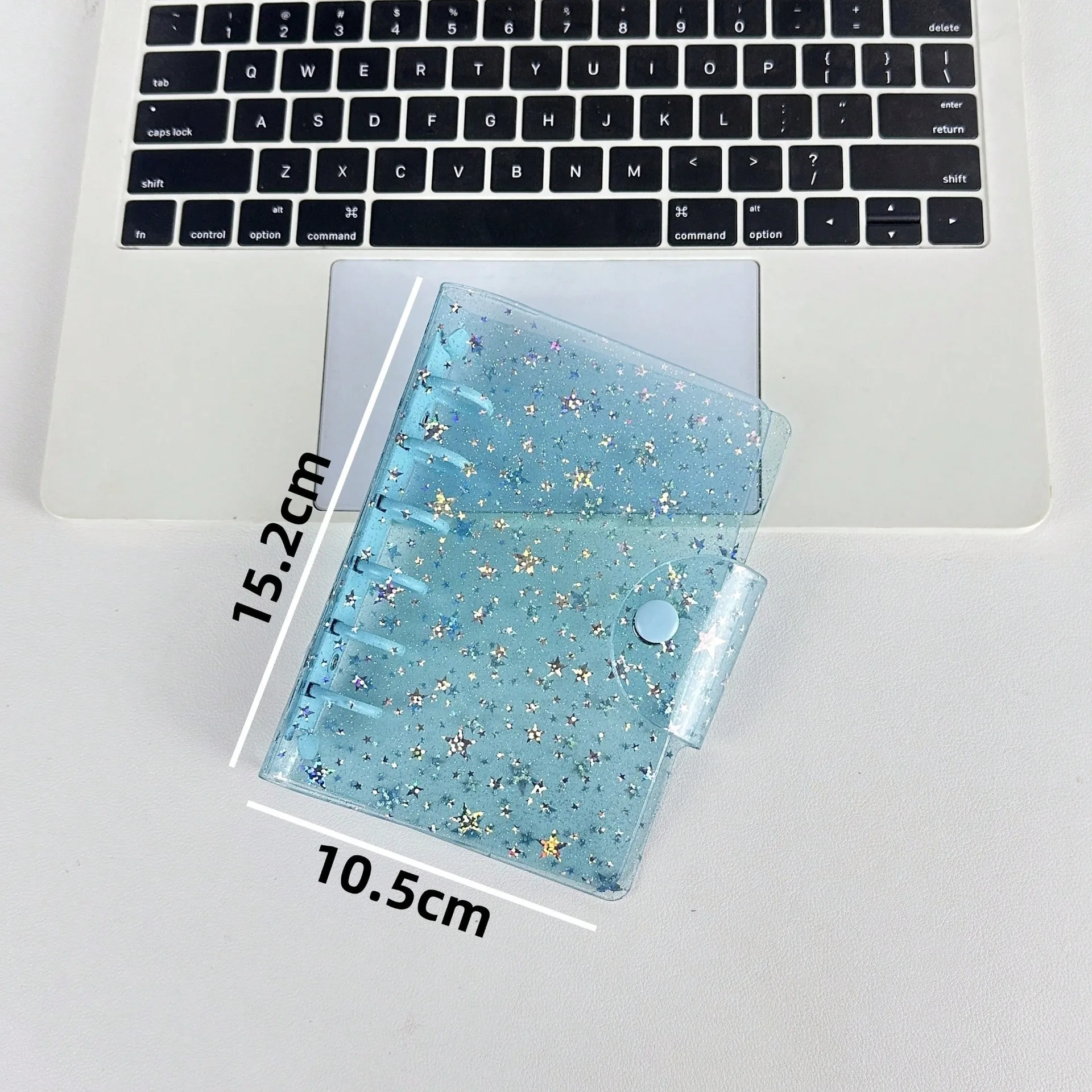 Flash Star PVC Layflat Journal Cover - DIY Binder for Photocard Collection, Diary, and Planner Stationery