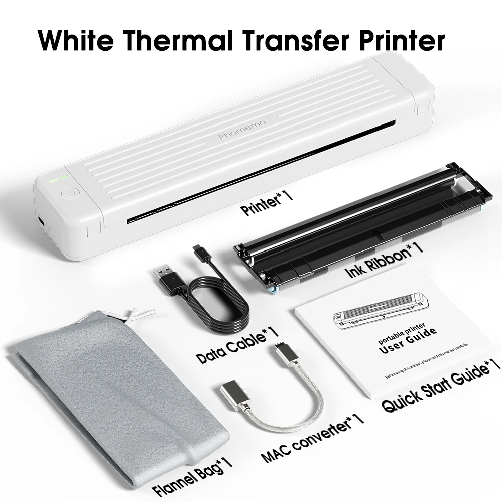 Zoolion Q302 Portable Thermal Printer - Wireless Inkless Printer For Travel & Office