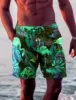 New Men's Shorts Swim Trunks Drawstring Leaf Flamingo Graphics Quick Dry Short Casual Holiday Hawaiian Micro-elastic 2