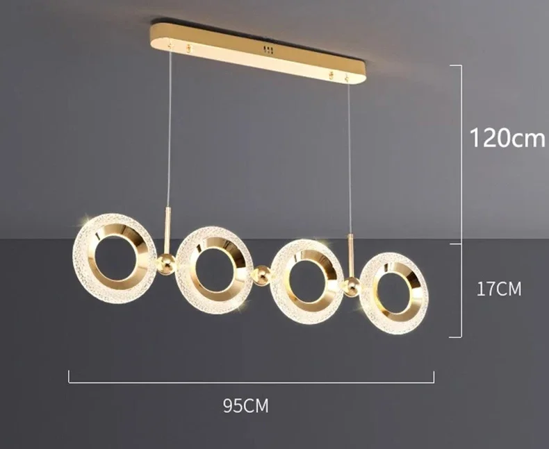 Description Picture 4 of itemModern minimalist circular pendant light home decoration Nordic luxury LED lights living room staircase indoor lighting fixtures