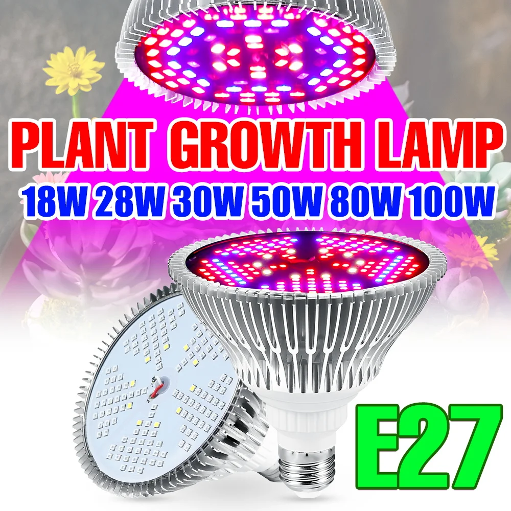Led Grow Light E27 Full Spectrum Phyto Lamp 110V Led Hydroponic Grow Bulb E14 Piantine Di Piante Da Interno 2835 Illuminazione Per La Crescita Dei Fio