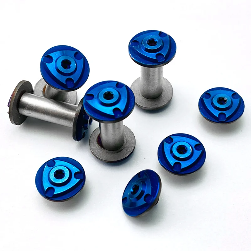 

10pcs/lot For 6MM Hole Stainless Steel Knife Handle M4 T8 Torx Lock Screws Spindle Rivets Nails Bolt DIY Make Accessories Parts