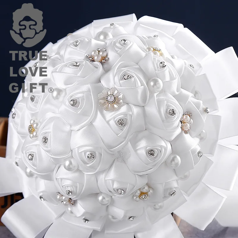 1 Pcs New Western-Style Wedding Hand Bouquets Artificial Roses Holding Flowers Romantic Bride Bouquets Wedding Supplies