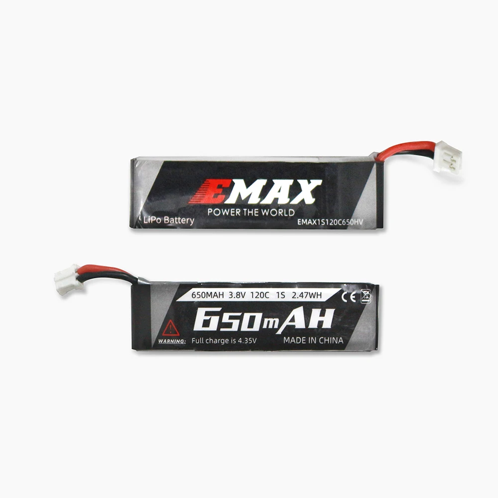 EMAX 1S 3.8v 650mAh LiPo Battery, EMAXISIZOCGSOHV 650MAH 3.8V 120C 15
