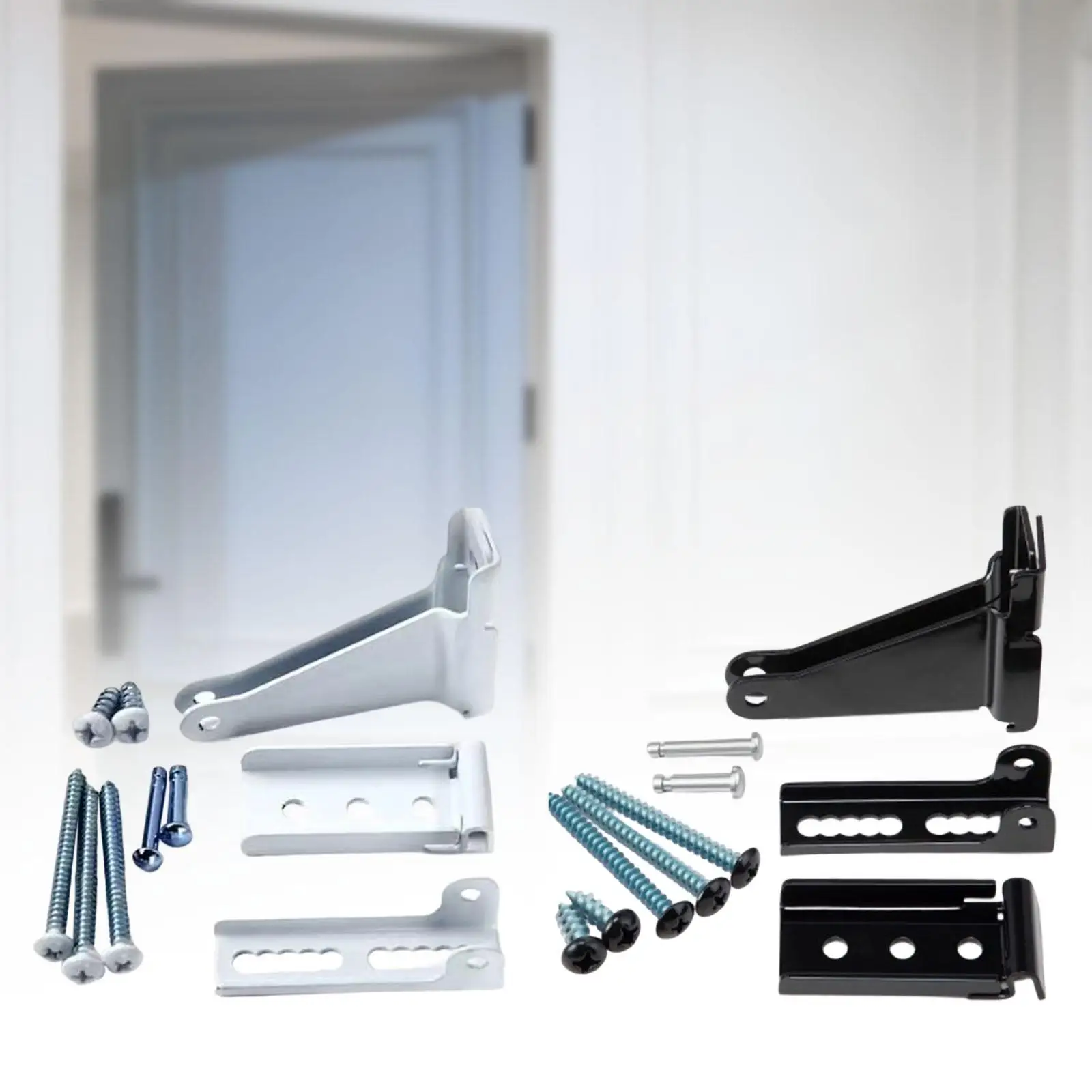 Door Closer Bracket Gate Frame Hardware Kit for Driveway Gates Wood Window