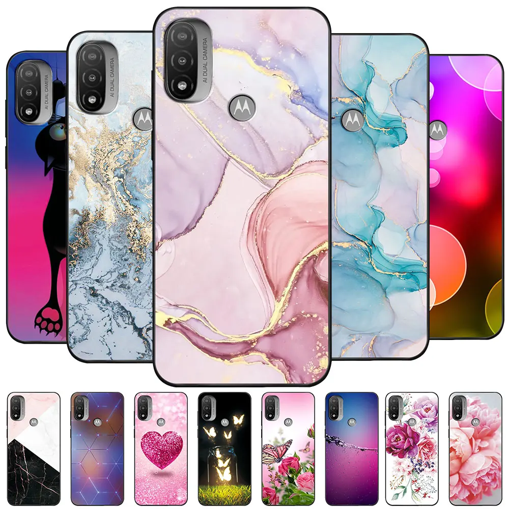 Custodia Per Moto E20 E40 Coque Moto E 20 Tpu Custodia Morbida In Silicone Funda Per Motorola Moto E40 E20 Marble Capa Cover Posteriore Paraurti