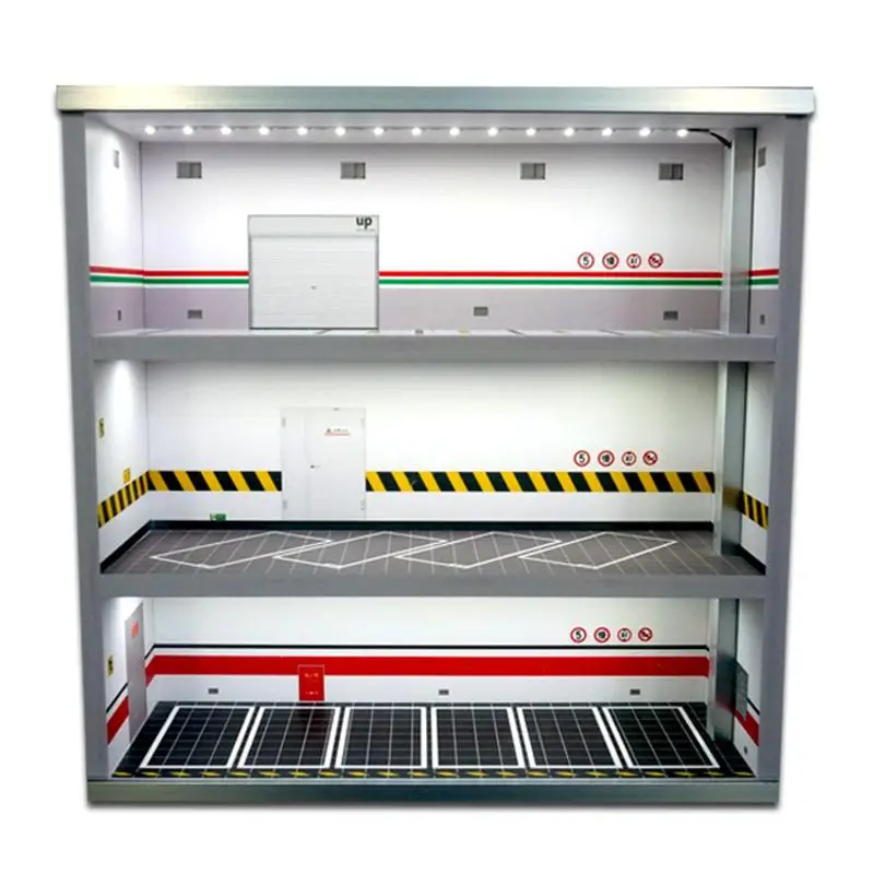 LED Lighted 3-Tier Model Car Display Cabinet