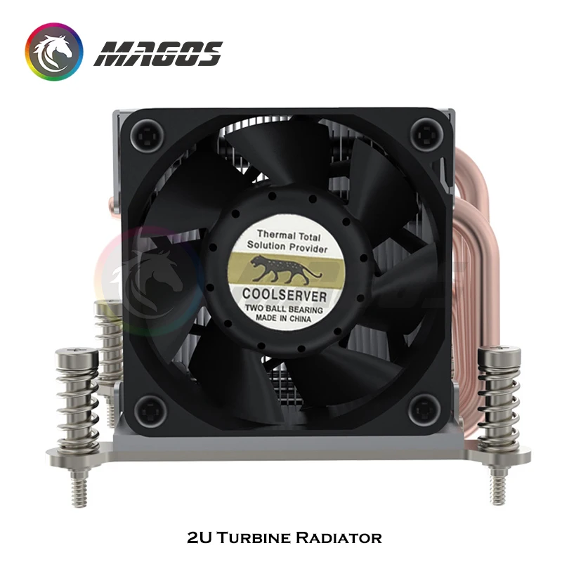 Refrigerador de Água Cpu Tubulação de Calor Universal 2u Servidor Mudo Radiador Pwm 6800rpm Ventilador de Refrigeração de ar para Lga 2011 1151 Amd Am4