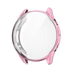 Durable Full Cover Soft TPU Smartwatch Shell with Screen Protector for Amazfit GTR 3 (Rose Pink)