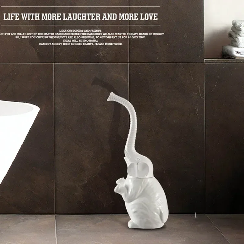 Creative Ceramic Toilet Brush and Holder Set Things for the Bathroom Sanitary Brush Bathrooms Accessories Hardwares Items Bath