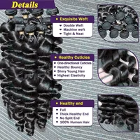 30 Inch Loose Deep Wave 100% Human Hair Bundles Brazilian Virgin Raw Water Curly  Hair Bundles Deep Wave Extensions Double Weft 2
