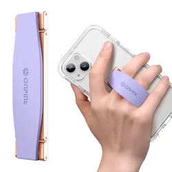 Universal Portable Phone Grip and Stand with Adhesive Loop (Purple)