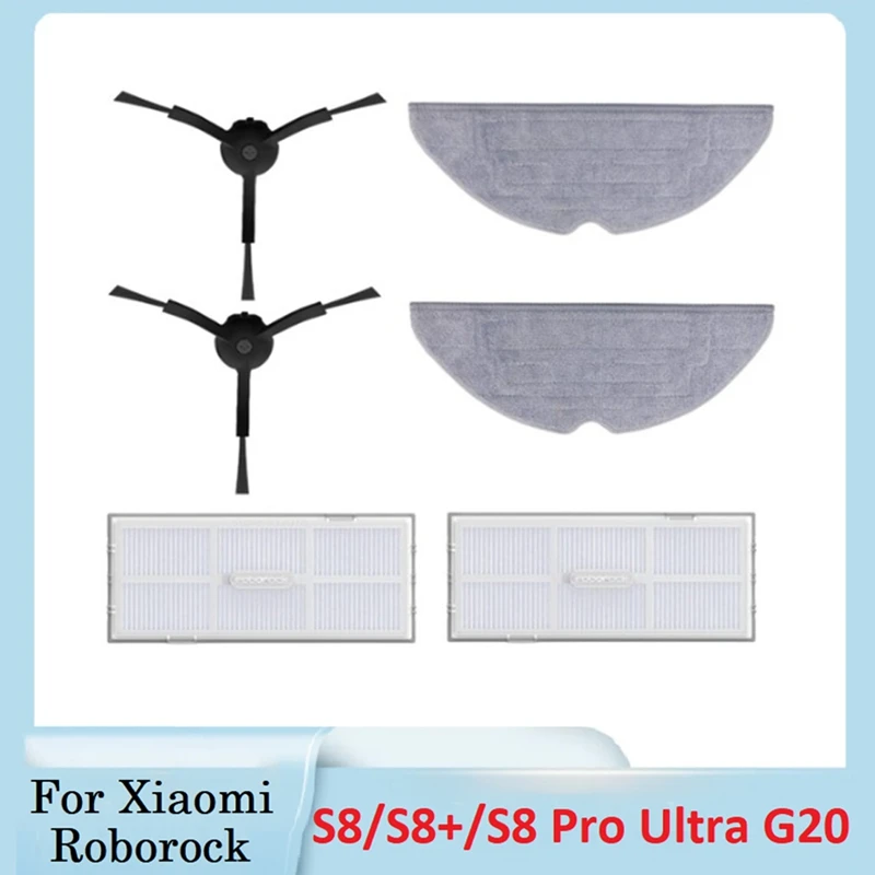 

Ultra Robot Washable HEPA Filter Side Brush Mop Cloth Vacuum Cleaner Parts Replacement Parts For Xiaomi Roborock S8/S8 Pro