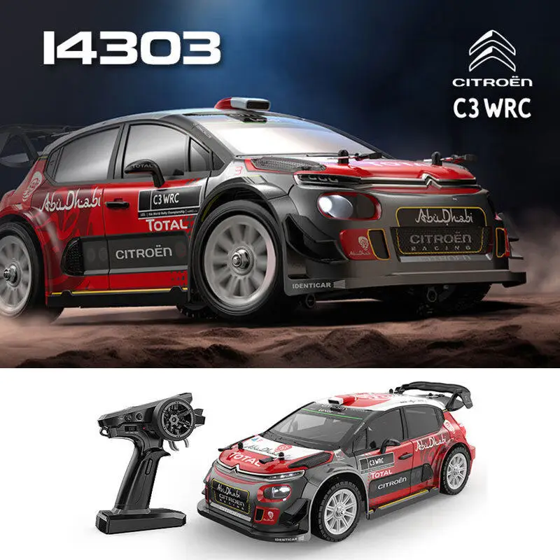 Châssis détaillé de la Voiture RC MJX 14303 1/14 Rallye Brushless Drift Tout-Terrain pour Adultes montrant la suspension