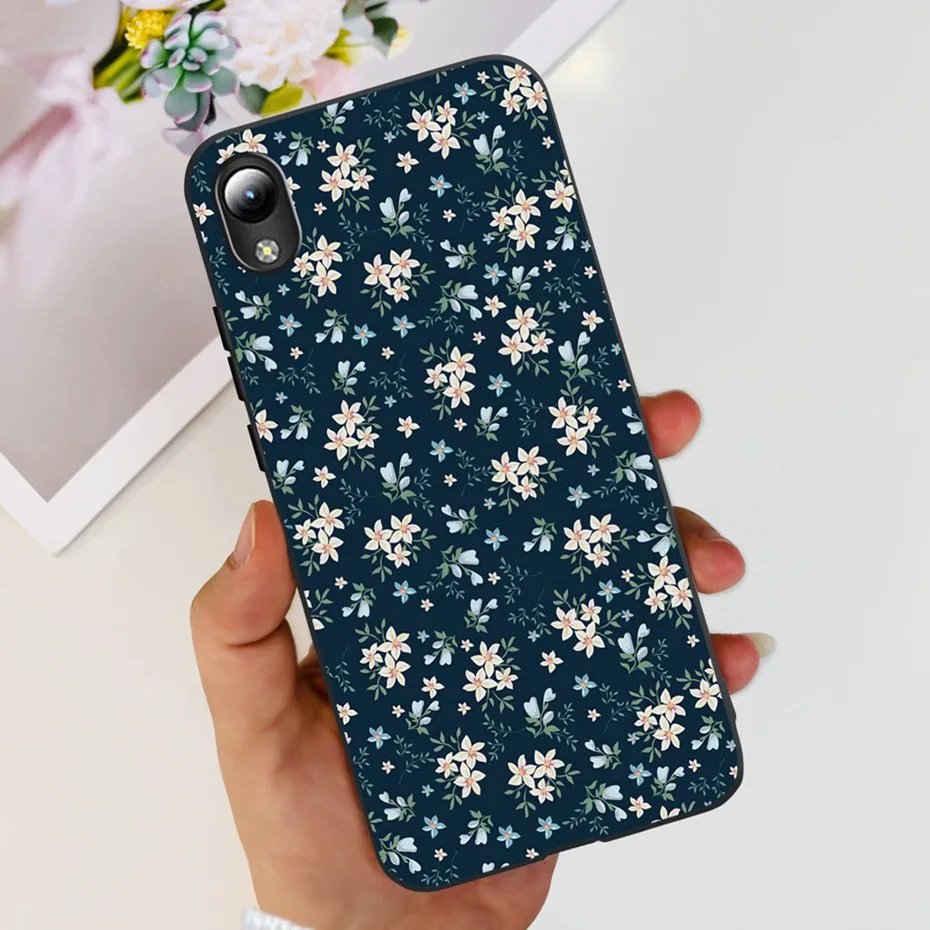 Lovely Printing Black Silicon Soft Back Cover Phone Case