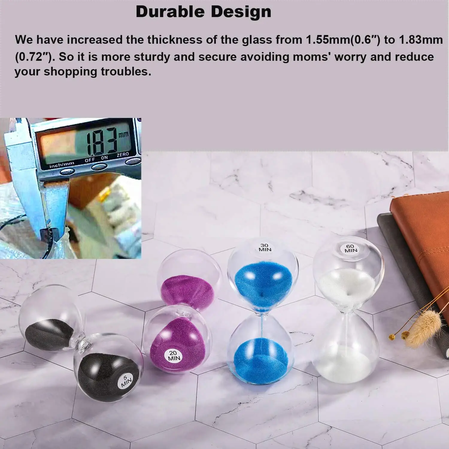 Description Picture 6 of item5/15/30/60 Minutes Nordic Handmade Glass Hourglass Water Droplet Sandglass Creative Sand Clock Simple Timer Home Decoration Gift